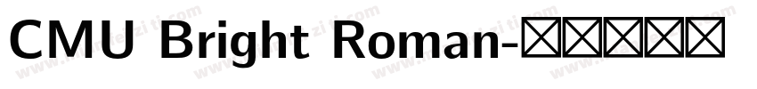CMU Bright Roman字体转换